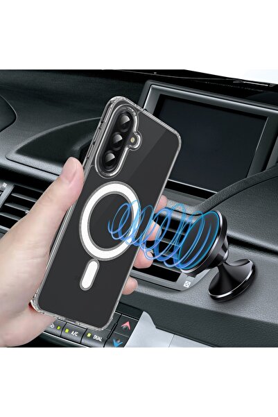 SKYDDAR INNOVATION Case for Samsung Galaxy A17 5G / Galaxy A17 4G, MagSafe Pro silicone, sticker set, Transparent