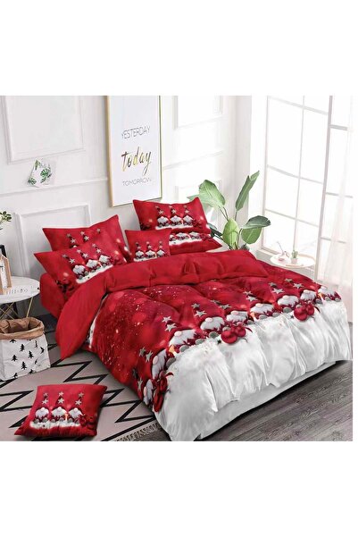 Truva Grup Finet Bed Linen Set "Santa's Tale" – 6 Pieces, 180 x 200 cm, Finet Cotton