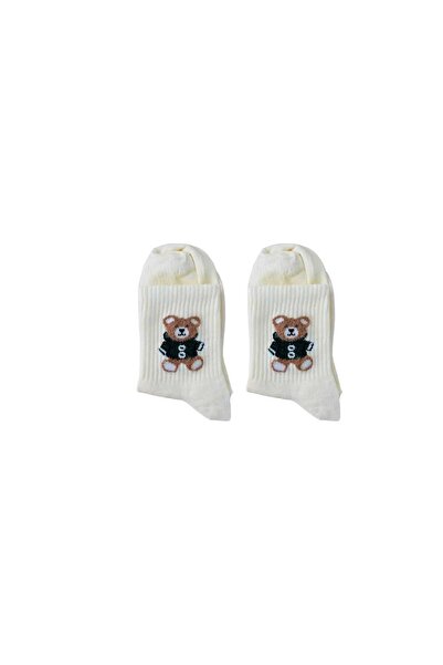 AL Bİ 90LIK Furry Bear Patterned College Socks