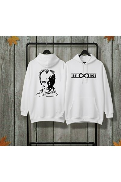 Infire clothing هودي للجنسين قصة فضفاضة 10KASIM ATATURK مطبوع