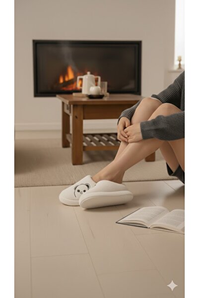 Lurji Γυναικείες άνετες παντόφλες για το σπίτι με βελούδινη φιγούρα σκύλου
