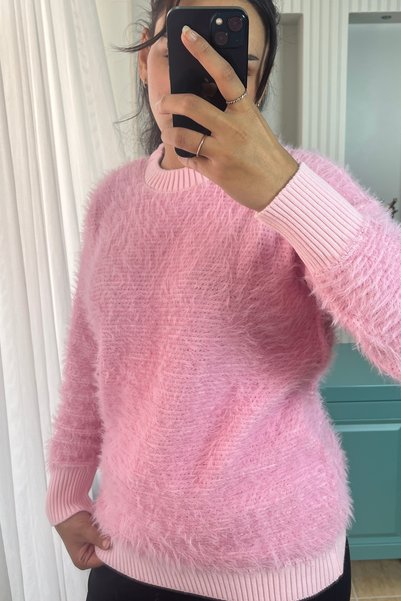 Auroveen Oversized Soft Textured Crew Neck Knitwear Sweater Av448