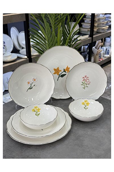 ACAR Santago Porselen 24 Parça Yemek Takımı