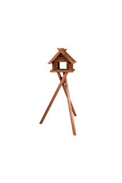 Trixie Outdoor Feeder, Cabin with Stand, 47x40x36 cm / 1.40 m, Brown, 5576