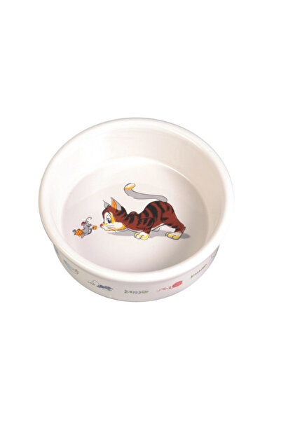 Trixie Ceramic Bowl for Cats, 0.2 l / 11 cm, White, 4007