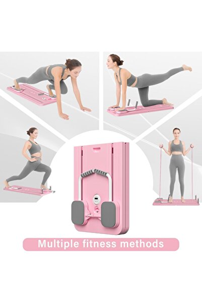 Generic Multifunctional Pilates Abdominal Board - Foldable Home Gym (Pink)