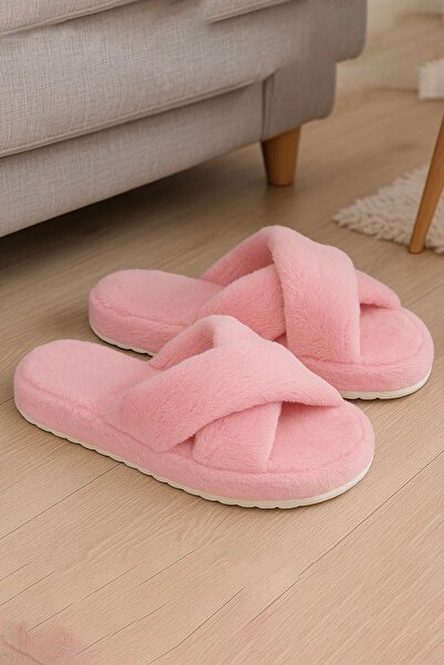 Wordex Cp30 Furry Fluffy Cross Winter Women's House Slippers