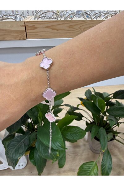 stainless steell Silver Yonca Bileklik