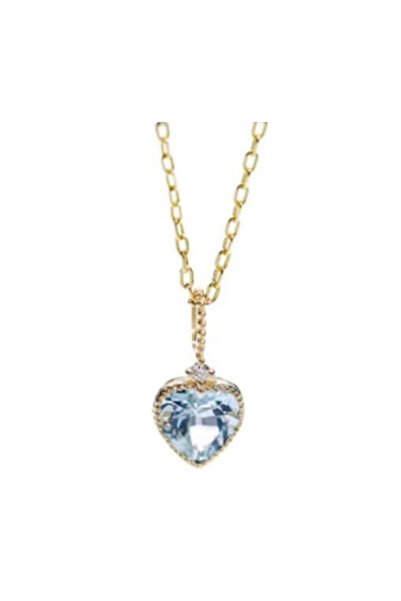 Alore SILVER NECKLACE WITH BLUE ZIRCONIUM HEART - GOLD