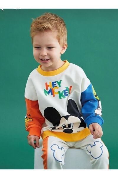 RÜYA BEBE STORE Mickey Mouse Tarz Model Iki Ip Mevsimlik Eşofman (1BEDEN BÜYÜ...