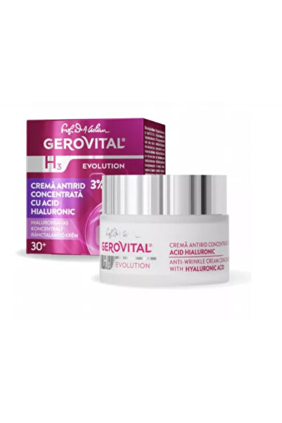 GEROVITAL Cremă antirid cu acid hialuronic 3% H3 Evolution, Cremă, 50 ml