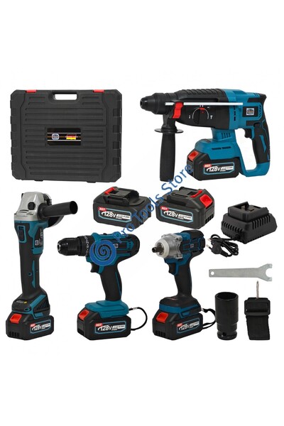 German Meister 4-piece cordless kit, 2 batteries + charger, 128V 8Ah (New model)