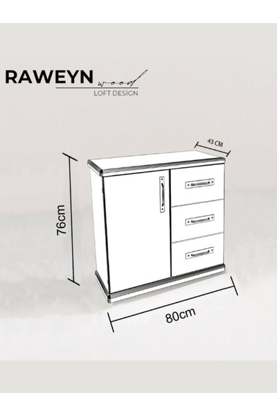 raweyn ADENS MİNİ AHŞAP KONSOL 80cm
