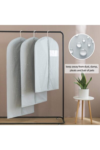Generic Dress and Long Garment Storage Bags, Marminz Clear Garment Bag, 1.65 m (Set of 2, 59.2 cm × 1.65 m)