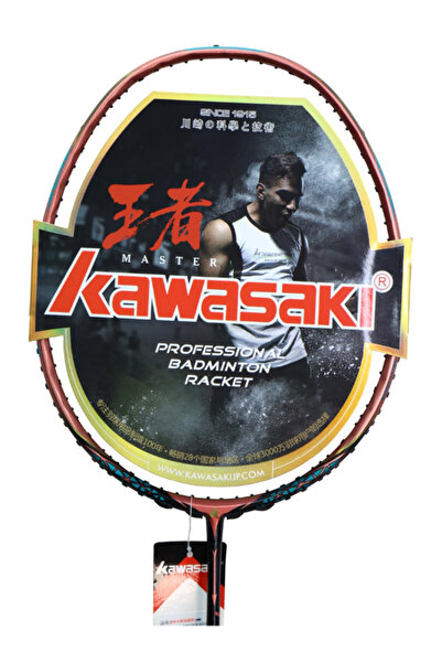 Kawasaki مضرب تنس الريشة ماستر ماو هيد ذو التوازن الثقيل، أسود