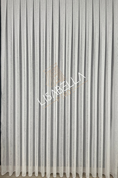 LisabellaHome Original Linen Tulle Curtain – White (1X2.5 Pleats)