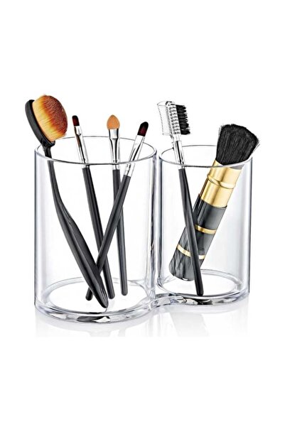 Home Makyaj Pamukluk Düzenleyici 2'Li Pamukluk Ve Kulak Çubuğu Organizeri Mak...