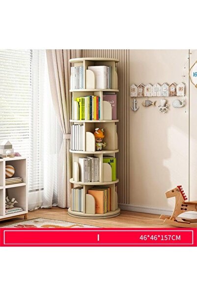 KEKE Multifunctional 360° Rotating Sturdy Bookshelf and Storage