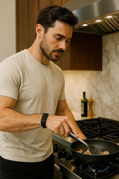 NEONI The Fresh Strap - Band Compatible with Whoop 4.0 (Breathable Nylon, Odor-Resistant) Black