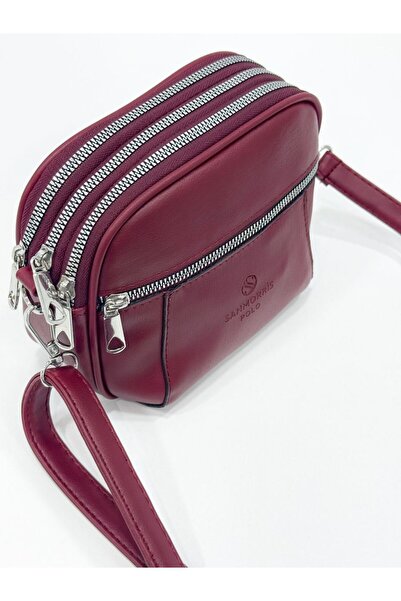 Sanmorris 1429 Small Size Soft Leather 4 Compartment Crossbody and Shoulder Bag