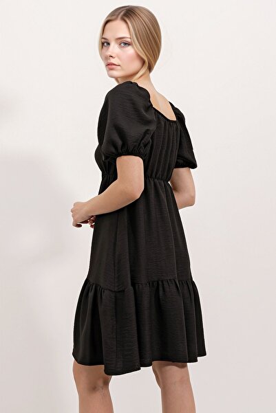 Hiccup Bdart Square Neck with Belt Short Mini Dress