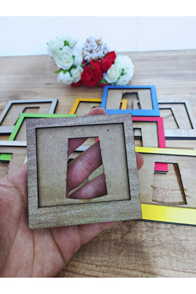 Miracix 10 Colorful Mini Wooden Photo Frames – Baby, Lover and Memory Decorative Set