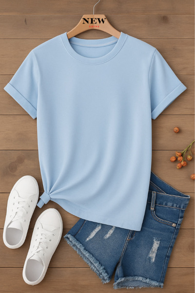 New Shine Neimprimat supradimensionat Unisex tricou