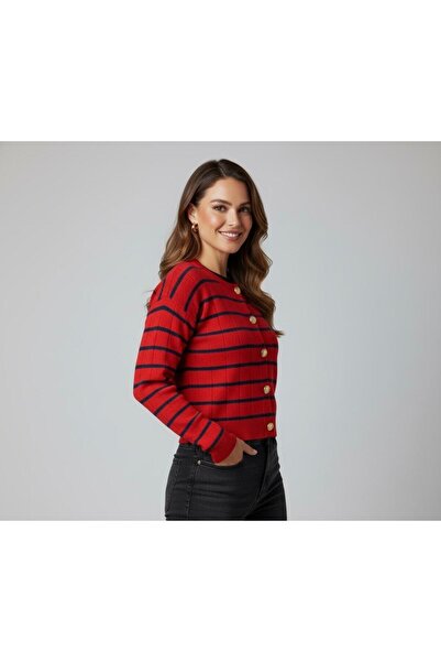 dibcollectionn Yellow Button Detailed Sweater Cardigan