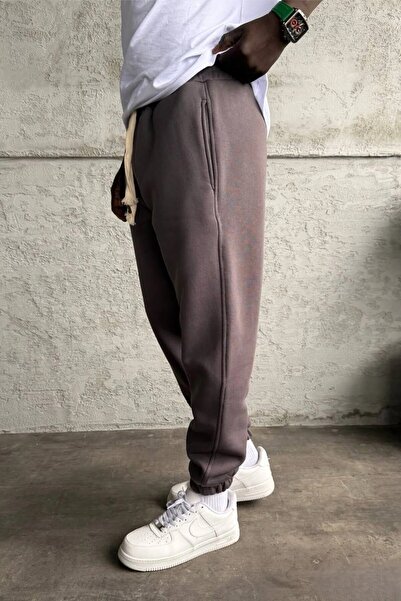 MADZEYMODA Ανδρικό ελαστικό παντελόνι 3 νήματα Ş επένδυση fleece Çimalı καπνιστό παντελόνι KE-7028