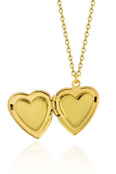 Cosmia Shine Gold Heart Keepsake Locket – Photo Can Be Inserted Necklace