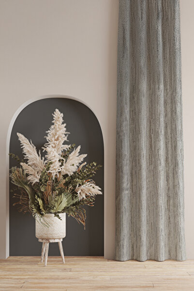 ASDİVA Perdele din jacquard cu șnur, extrafor, cu o singură aripă, fără pliur...