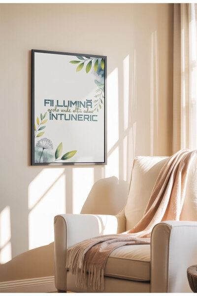 21mxm Unframed Romanian Religious Canvas Poster - Digital Print - Be light where others are dark