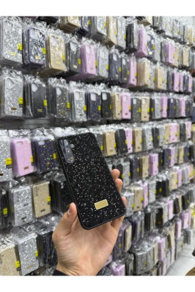 Borsa Aksesuar Redmi Note 13 Pro Plus Siyah Taşlı Desenli Telefon Kılıfı