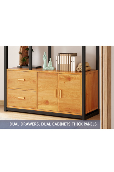 KEKE Bookshelf Space Saving Display Rack with Open Shelves for Home Office and Student Use 120 cm