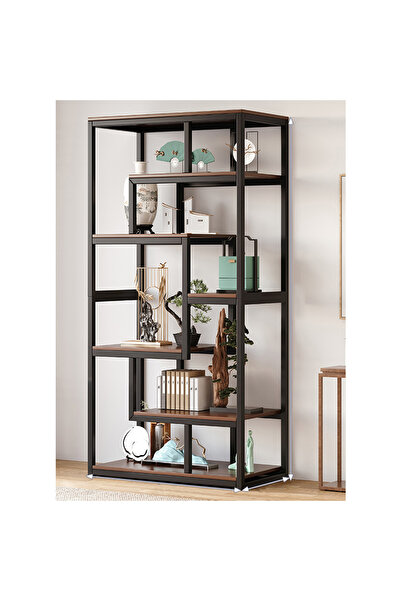 KEKE رف عرض موفر للمساحة على شكل رف كتب مع أرفف مفتوحة للاستخدام المنزلي والمكتبي والطلابي بطول 80 سم