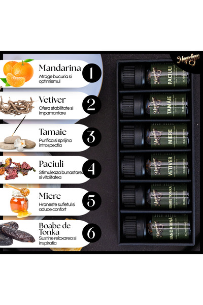 Magnetique Aromatherapy Essential Oils Set, Abundance, 10ml, 6 different special scents