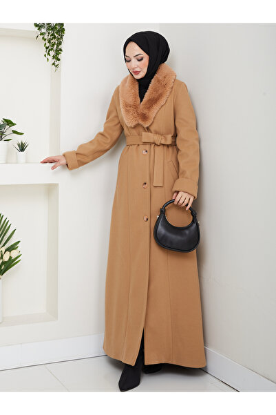 KMKkombin ЖІНОЧИЙ КАПТУР З КРУЗОВИМ КОМИРОМ, ЗАСТІБКА НА ГУДЗИЧКИ, ХУТРОВИЙ П...