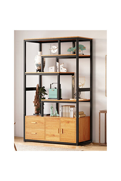 KEKE Bookshelf Space Saving Display Rack with Open Shelves for Home Office and Student Use 120 cm