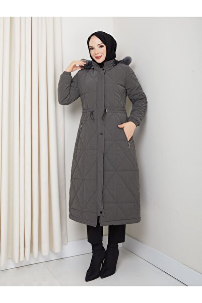 KMKkombin KADIN TAM DOLGULU BEL BAĞCIKLI KOL LASTİKLİ NOVA KUMAŞ GENÇ VE SPOR ARA BOY TESETTÜR MONT 0215