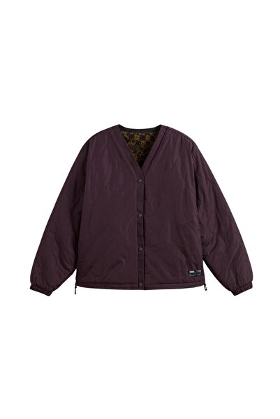 Vans 000Q53Ems1-R Suffolk Cheetah Check Pile Coat Women's Jacket Brown