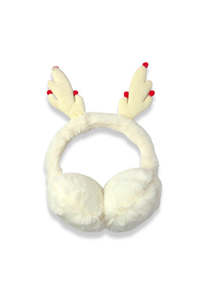 glitters سدادات أذن شتوية للأطفال، مجموعة بتصميم قطيفة مع تصميم الرنة