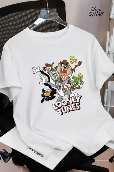 New Shine Looney Tunes cu imprimeu supradimensionat tricou