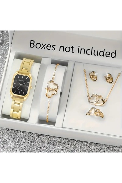 Ayzen 6 parça şık kare saat seti