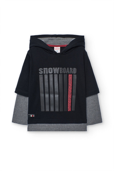 Boboli Boy's Embossed Printed Sweatshirt