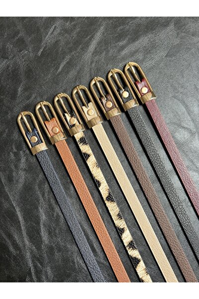 LİA KEMER 7-Piece Flare Round Patterned Women's Gold Buckle Belt Jacket Belt ...