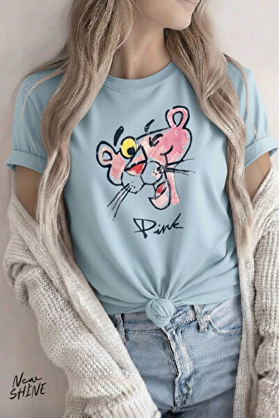 New Shine Pantera cu imprimeu supradimensionat tricou