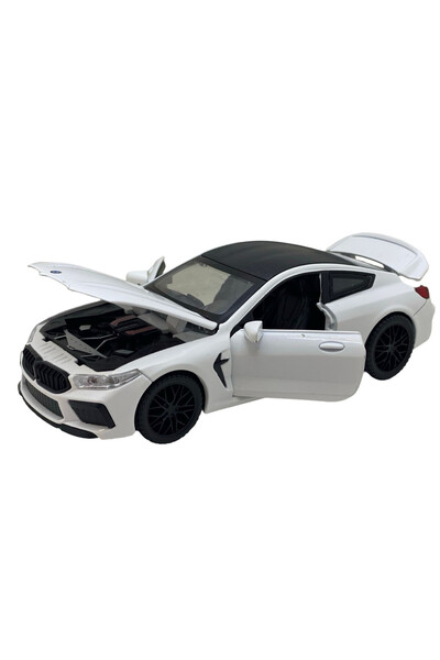 JPT Replică auto BMW M8 din metal cu lumini și sunete