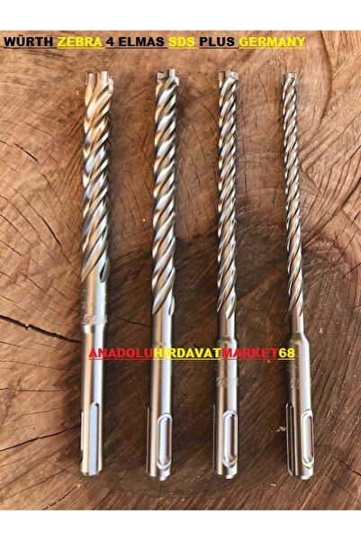 Würth ZEBRA SDS BETON DELME UCU MERMER GRANİT DELİCİ UÇ 4ELMAS 6,8,10.12MM 4PCS