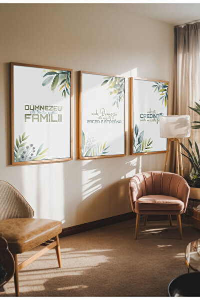 21mxm Unframed Romanian Religious Canvas Poster - Digital Print - God is the foundation of this family