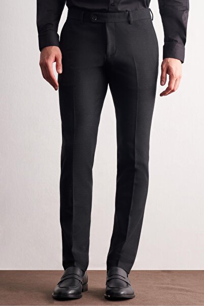 İmza Black Side Pocket Open Leg Flexible Slim Fit Classic Classic Trousers 1003255163